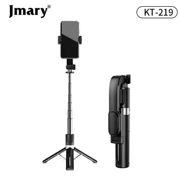 JMARY KT-219 Telescopic Selfie Stick Tripod Stand Cell Phone Clip Rotation Design Remote Shutter